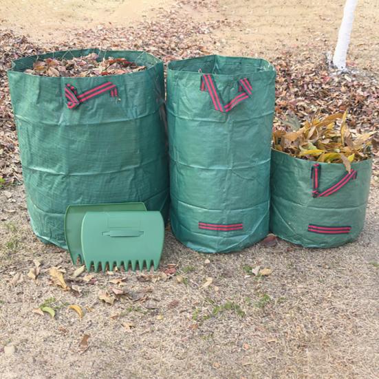 Leaf Bag Collapsible Large Capacity Heavy Duty Leaf Collector with Reinforced Handles Garden Trash Bag for Leaves Twigs