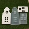 Multipurpose Sturdy Silicone House Candle Holder Mold Set Portable for Resin Plaster Craft Supplies Assorted Sizes