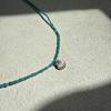 925 Blue Shell Point Necklace