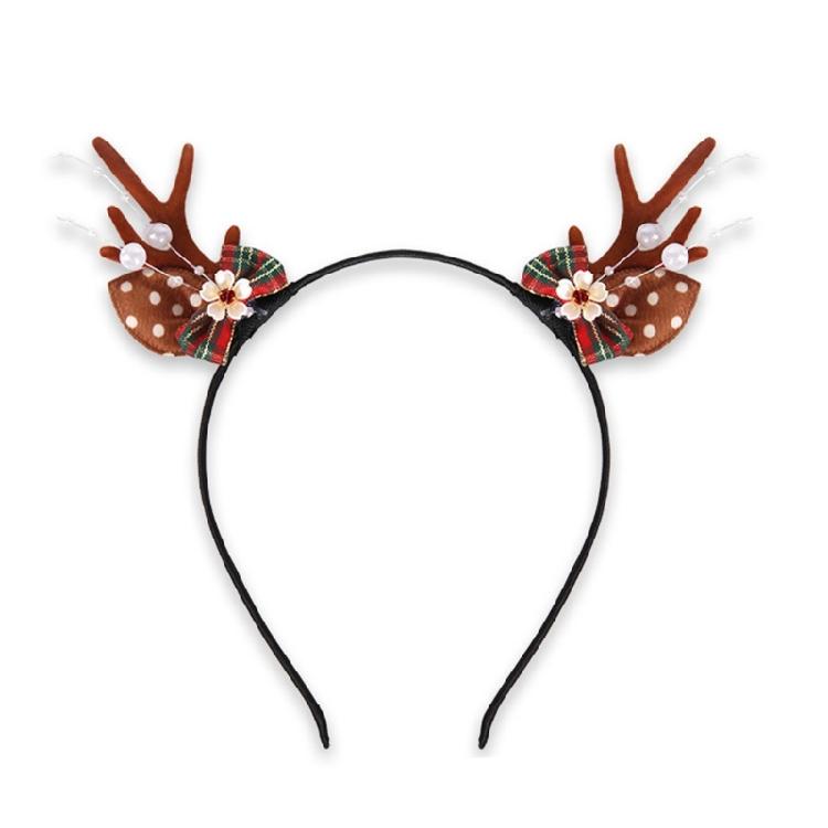 Light Weight Reindeers Antlers Headbands Plastic Hair Decoration For Christmas Parties Costume Accessories