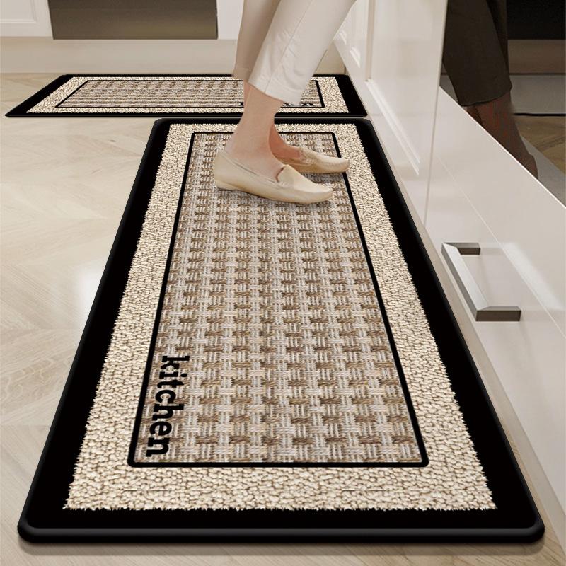 Kitchen floor mat, absorbent, oil-absorbing, non-slip, simple, cuttable, easy-to-clean diatomaceous earth mat.