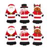6pcs Christmas Cutlery Bag Set Reusable Tableware Holder For Fork Cutter Storage Holiday Party Wedding Decorations Home