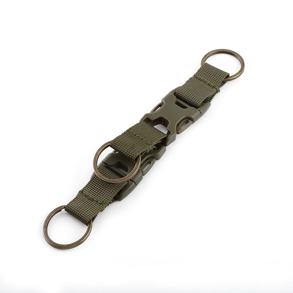Nylon Belt Keychain Key Holder Quick Relse Buckle Key   (black)