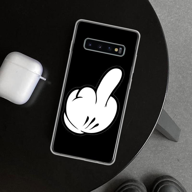 Middle Finger Phone Case Cover for Samsung Galaxy S26 S25 Edge S24 S23 Ultra S22 Plus S21 FE S20 + Art Customized Fundas Galaxy