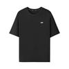 Solid Color Breathable Round Neck Short Sleeve T-Shirt Unisex Tops Carbon-Black L225U086-0018