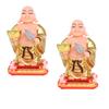 Solar Powdered Buddha Statue Flip Flap Pot Swing Toy Car Home Office Ornament