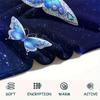 1Pc Blue Butterflies Print Flannel Blanket, High Quality Comfortable for All Seasons, Home Decor, Warmth and Comfort, Perfect for Christmas Gifts