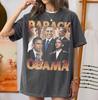 Vintage Koszulka Baracka Obamy, Retro Koszulka z Graficznym Memem Politycznym, Koszulka Unisex na Prezent, Koszulka dla Fana Prezydenta
