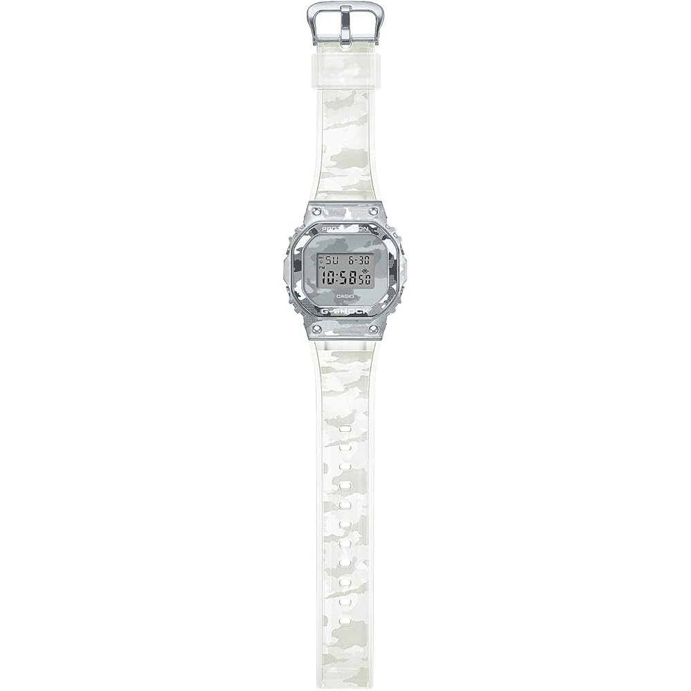 Casio G-Shock GM-5600SCM-1JF Men's Clear Skeleton Camouflage Watch 200m Water Resistant