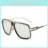 Elegant Flat Top Square Retro Vintage Big Oversized Aviator Sunglasses For Driving And Outdoor Sports