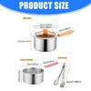 Professional Kitchen Fryers Set with Lid Strainer Basket and Cooking Tongs Wood Handle for Heat Protections Home Use