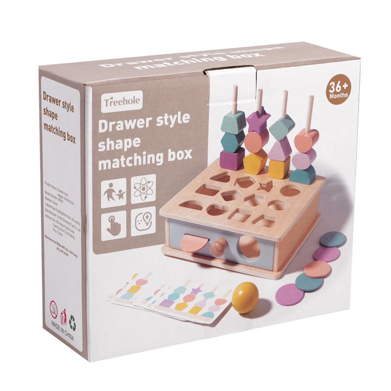 Montessori Educational Toy: Multifunctional Shape & Bead Recognition Set