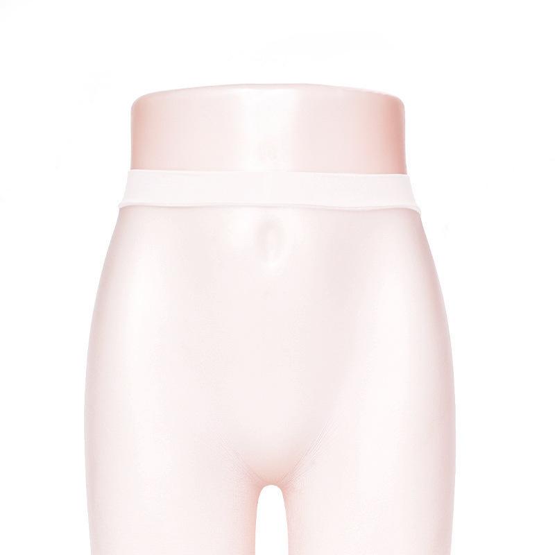 Collants Velours Bloc de Couleur Bord Étroit Entrejambe Profond Sans Couture Ultra-Fins Transparents Sexy Tentation Grande Taille pour Femmes one size white