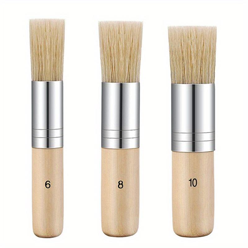 

Wooden Template Brush Three Piece Set, Three Sizes of Pure Natural Bristle Paint Brush, Very Suitable for Oil Painting