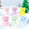 10/20Pcs Luminous Bear Figurines Glow In The Dark Mini Resin Decor Bears For Christmas Fairy Garden Gift Random Color