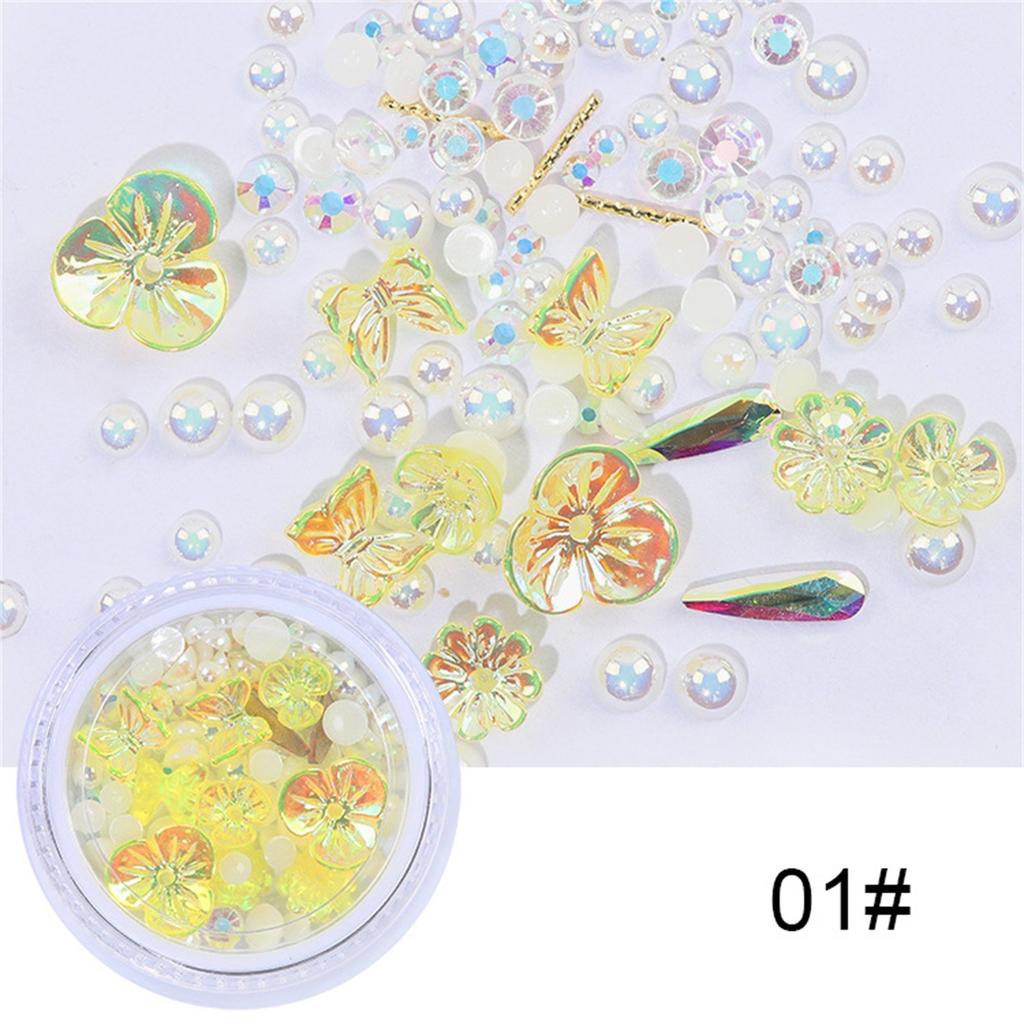 Ice Flower Butterfly Jewelry Flower Rhinestone Bead Decoration