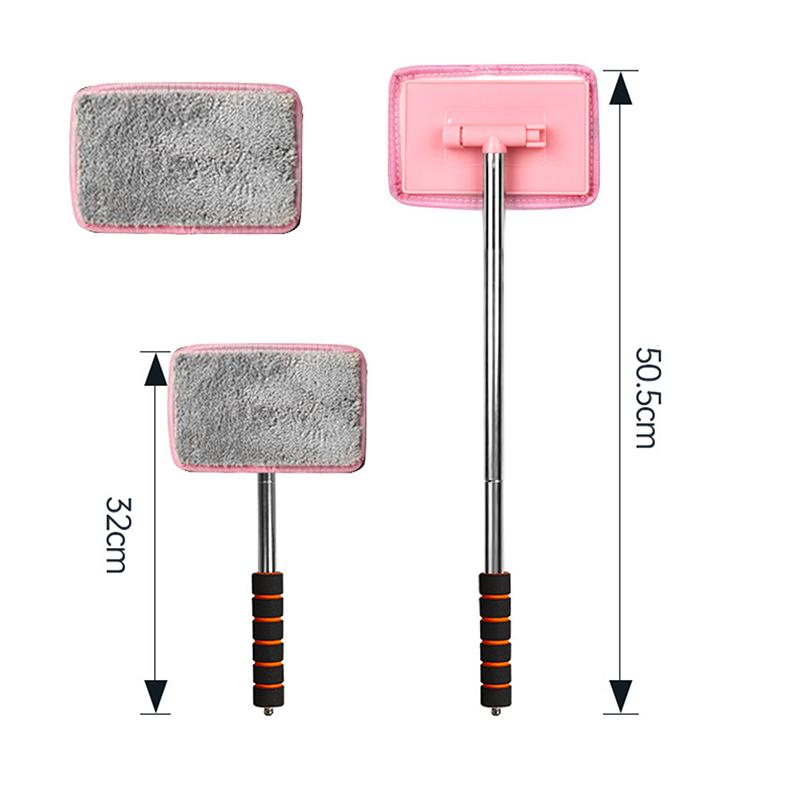 Car Window Cleaning Brush with Removable Microfiber Pad for Car Windshield Home Office Cleaning
