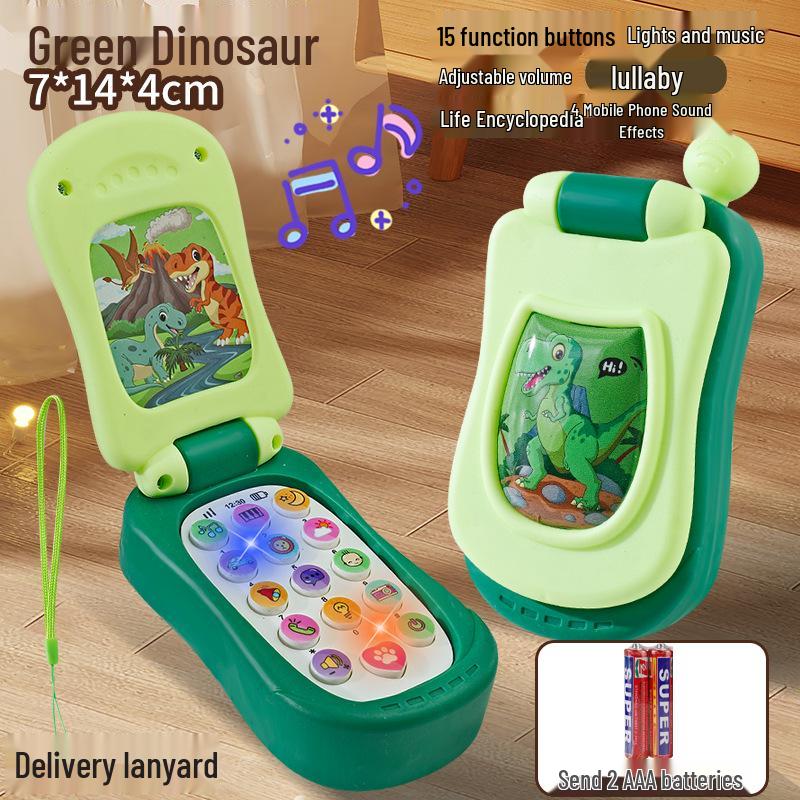 Children's Multifunctional Educational Music Phone Toy with Cartoon Lights