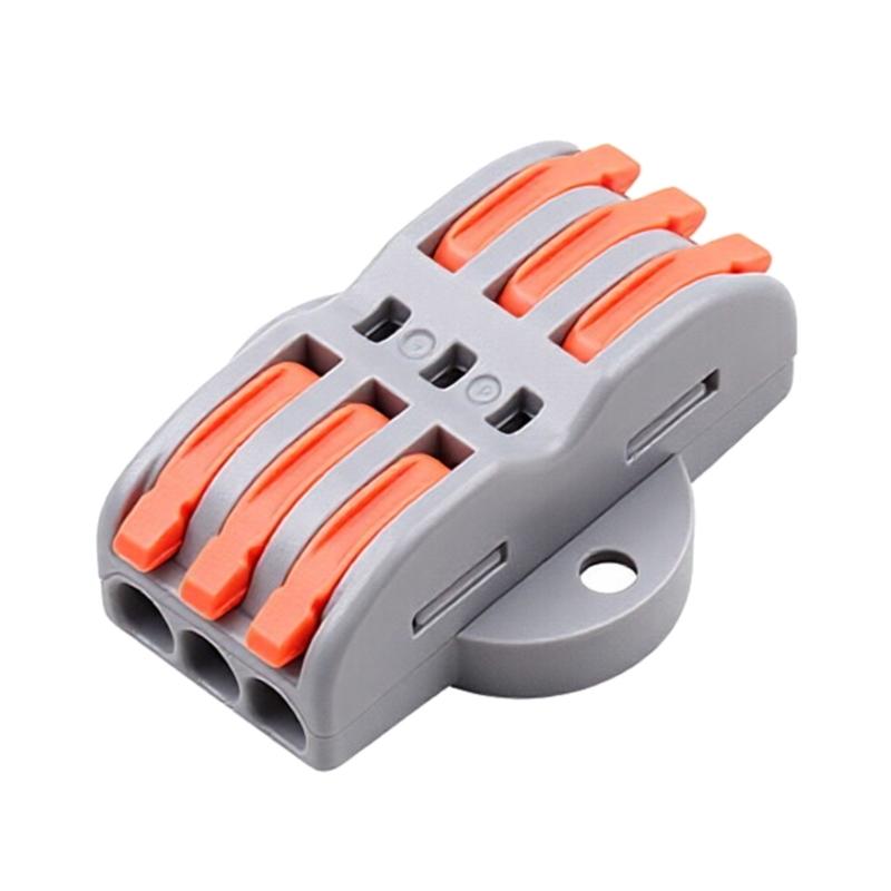 10Pcs Quick Wire Connector Push In Electrical Terminals Block For Soft And Hard Wires Quick Installation Enduring