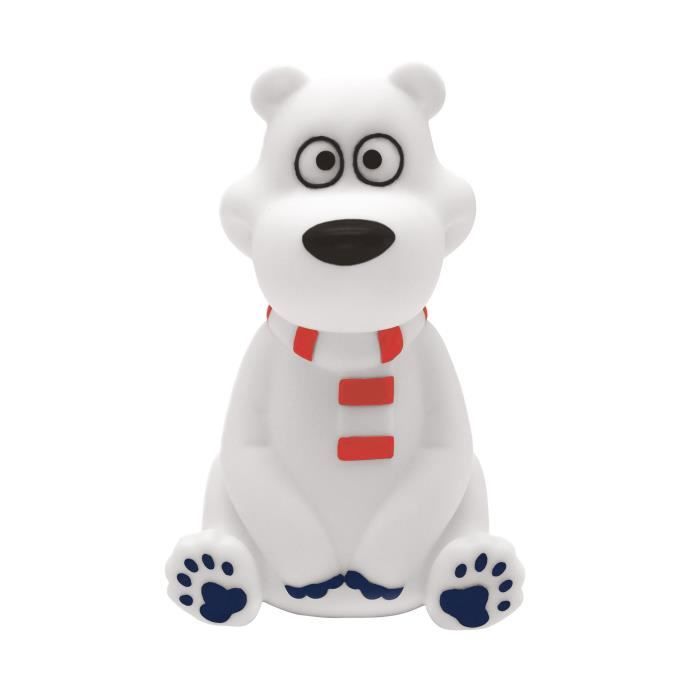 Veilleuse Ours Polaire En 3D Avec Variation De Couleurs Approx. 13cm