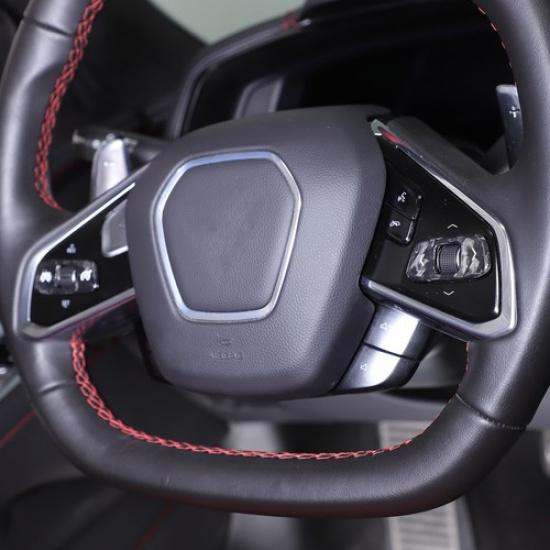 Forged Carbon Fiber Steering Wheel Roller Button Trim For C8 Corvette -25