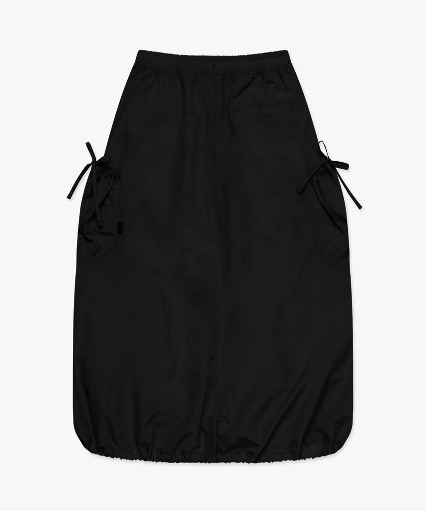 Lmc Wm Ribbon Nylon Long Skirt Black