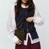 Pleatsmama Mini Crossbow Bag Black Brown Glitter