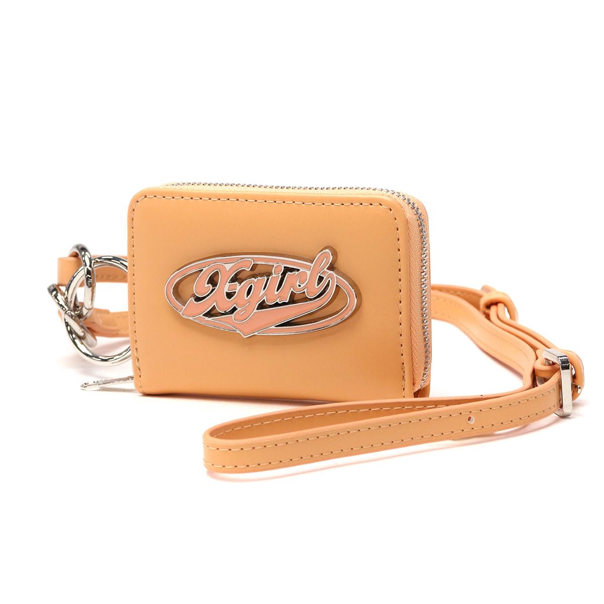 

Oval Logo Buckle Coin Card One Size [X-girl] & Case, 105251054011, Orange,