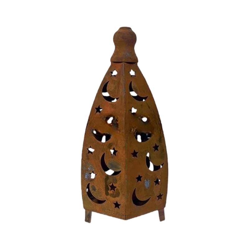 

Metal Moon and Star Candle Stand Hollow Out Candle Lantern Islamic Festival Ornament For Tabletop Or Shelf Decoration 1