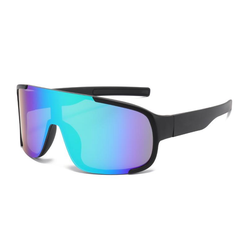 

European & American Trendy Outdoor Cycling & Mountaineering Sunglasses - Colorful One-Piece Design