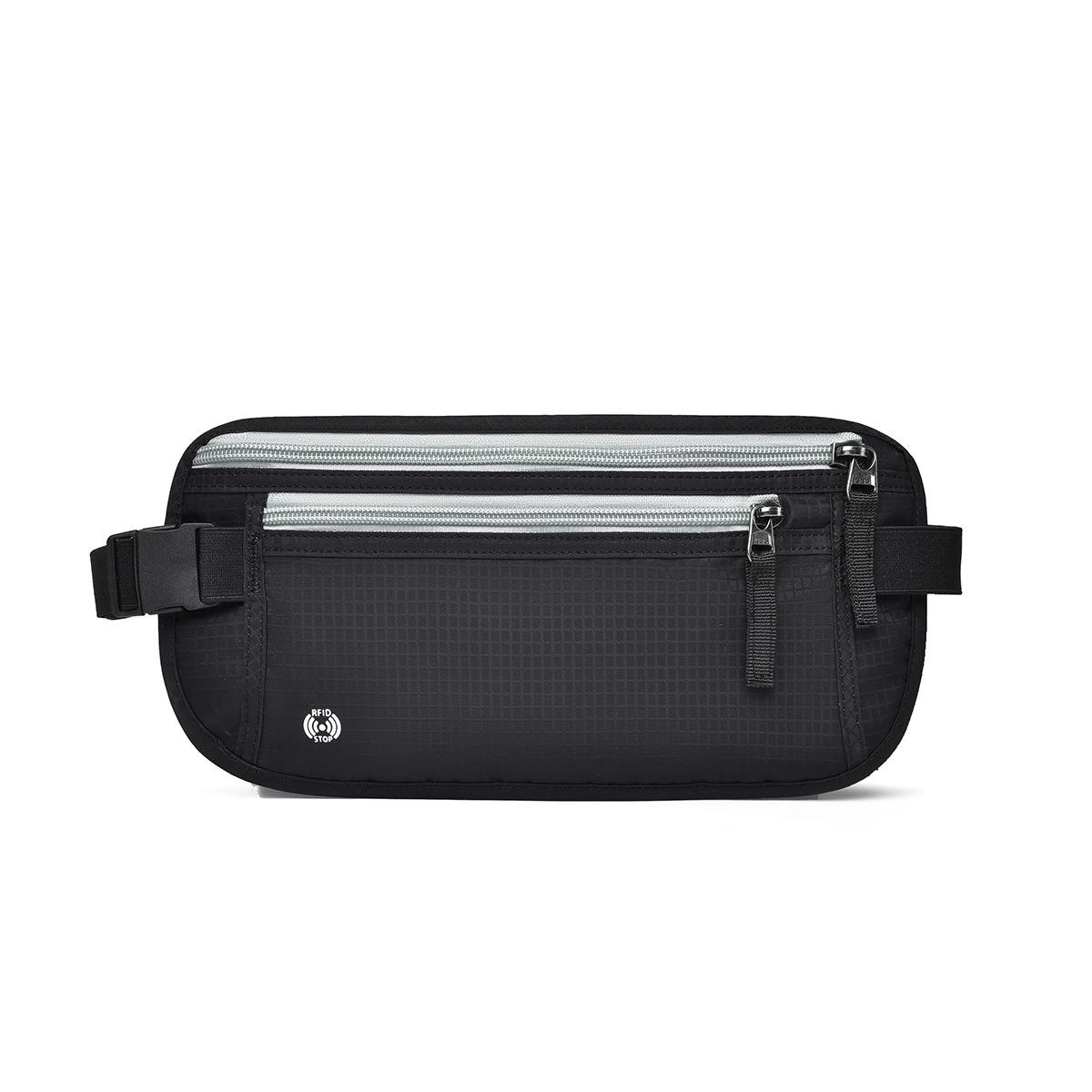 Passport document bag close-fitting invisible waterproof rfid anti-theft waist bag overseas travel storage bag