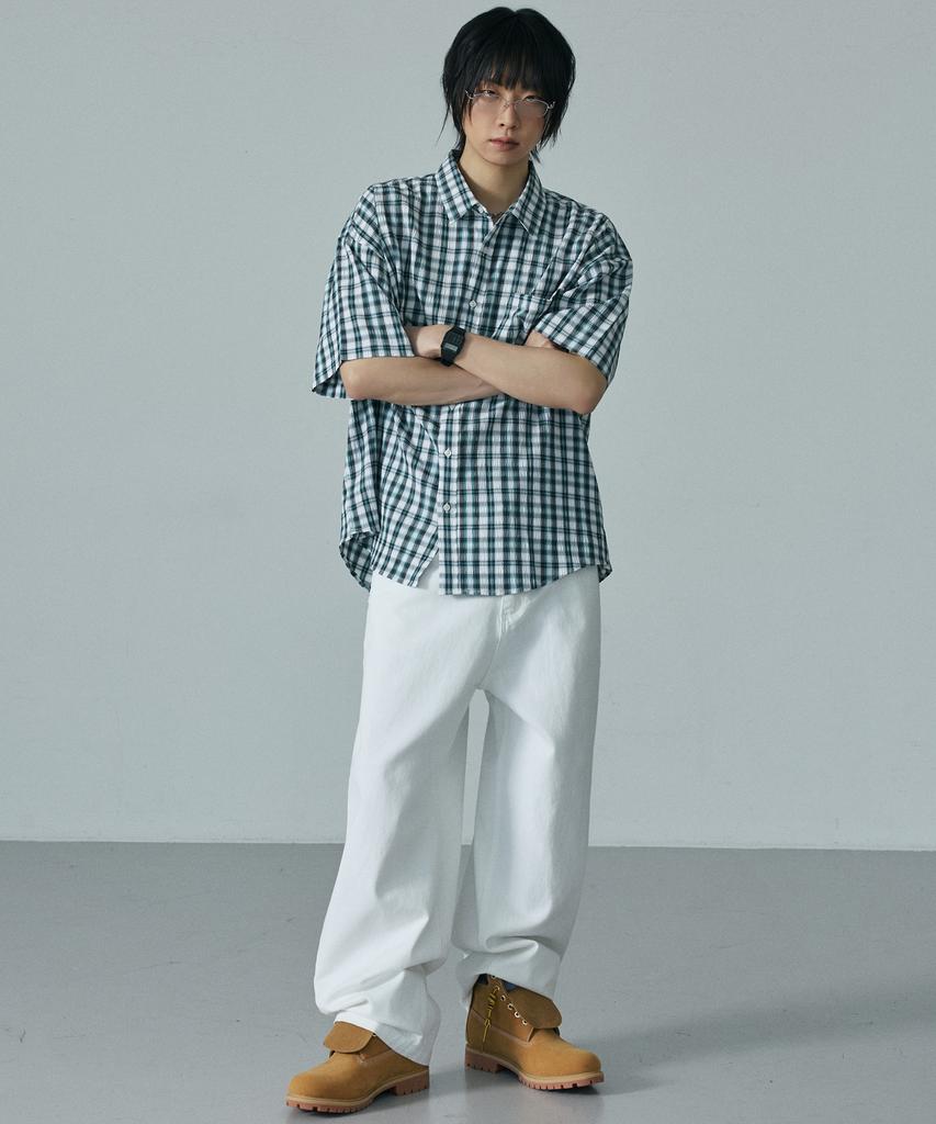 LXT Essential Cotton Wide Curved Chino Pants [White]