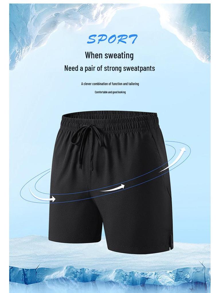 Ice Silk Summer Loose Sports Shorts for Men & Women - Casual Outdoor Beachwear