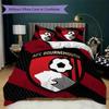 Set Copripiumino con Fantasia AFC Bournemouth Copripiumino Federa Decorazione per la Casa Regalo di Compleanno (1 * copripiumino + 2 * federe senza imbottitura)