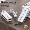 66W PD Fast Charging Wall USB Chargers USB Hub Adapter 4 Ports USB Type C EU US UK Plug Extension Type C Cable Socket Outlet