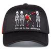 Unisex Skeleton Embroidery Baseball Net Caps Outdoor Adjustable Spring and Summer Casual Sunscreen Hat