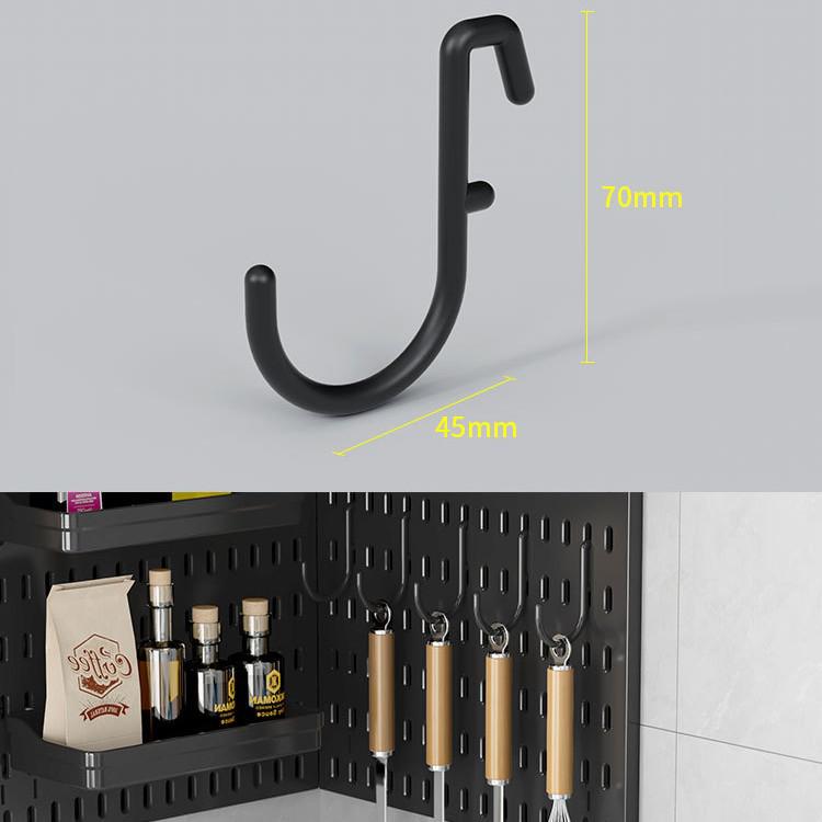 Wall-Mounted Pegboard Organizer with Accessories: Versatile Punch-Free Hanging System for Kitchens, Tool Rooms, and E-Sports Rooms.