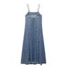 Fashion Style 2024 Summer New Arrival Women's Clothing Stylish Denim Sling Midi Skirt Long Dress 8197184