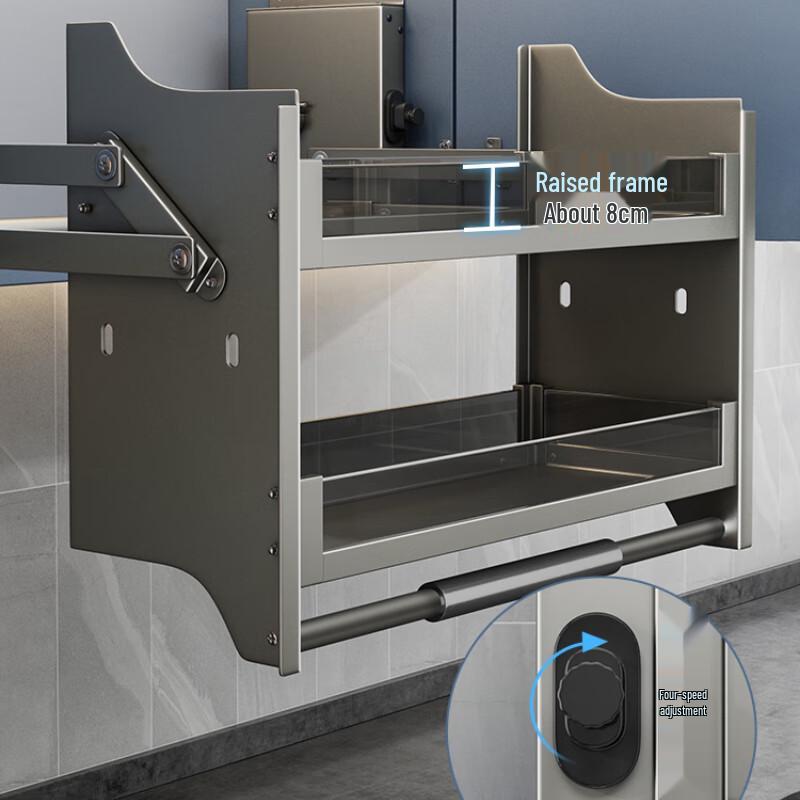 Kitchen Wall Cabinet Pull-Down Lift Storage Basket