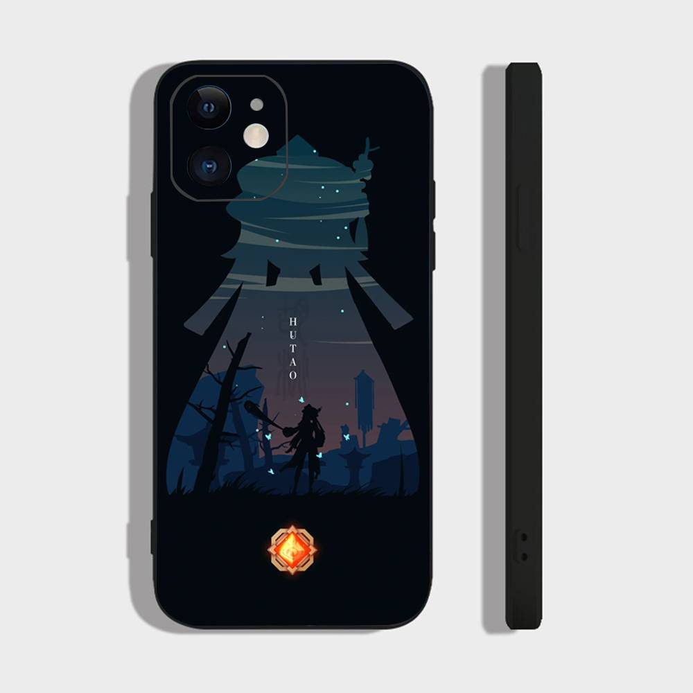 

Silhouette Of G-Genshin I-Impact Phone Case For IPhone 17 Air 16 15 14 13 Pro Max 11 12 Black Silicone Cover IPHONE 13
