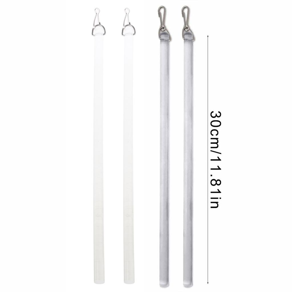 Juego de 2 Varillas de Tiro de Plástico de 12 Pulgadas para Operar Cortinas para Abrir Cortinas de Ventana Varilla de Tiro para Cortinas con Gancho de Metal