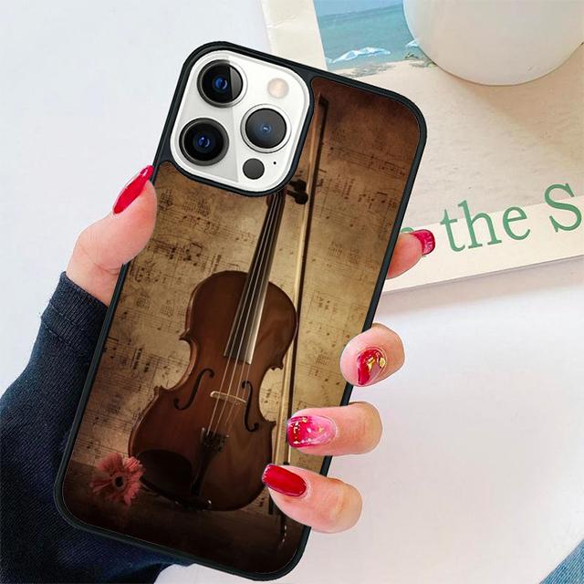 Violin and Musical Note Coque Shell For iPhone 17 Air 15 16 14 13 12 Pro Max 11 Pro Max Plus Phone Case Cover