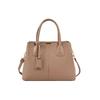 Kanon Crochet 2-Way Shoulder BagHandbag, Square Design, Perfect for Office, Business, Formal Occasions, Commuting, Lightweight, with Charm, Synthetic