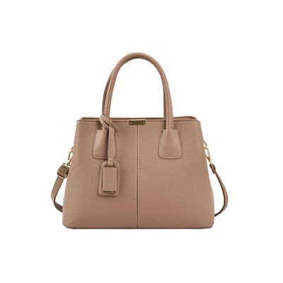 Kanon Crochet 2-Way Shoulder BagHandbag, Square Design, Perfect for Office, Business, Formal Occasions, Commuting, Lightweight, with Charm, Synthetic