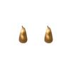 Gold Matte Brushed Earrings Female Models Light Luxury Senior Sense of Design Earring for Simple Commuting Ear Hole Ambience Back To School Accessory