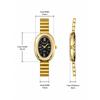 Fashion Gold Oval Ladies Watches Luxury Stainless Steel Strap Women's Quartz Wristwatches Minimalist Elegant Watches for Girls
