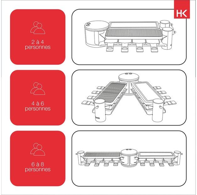 Раклетница H.Koenig RP360 4in1 Convivial Design