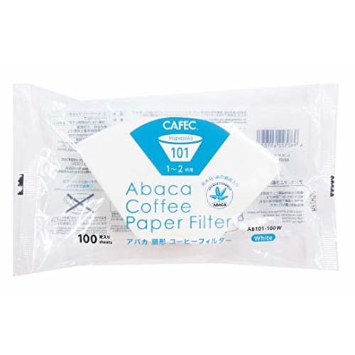 Sanyo Sangyo Abaca Coffee Filters 101, 1-2 Cups, 100 Filters Per Pack, AB101-100W, 4-pack