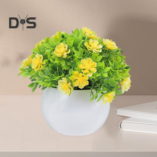 Fake Potted Plant Realistic Durable Artificial Bonsai Ornament for Home Office Patio Desktop Decoration