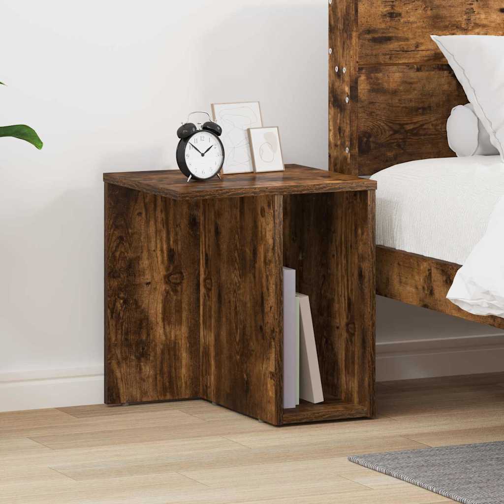 Side Table Smoked Oak 37 x 32 x 40 cm Engineered Wood